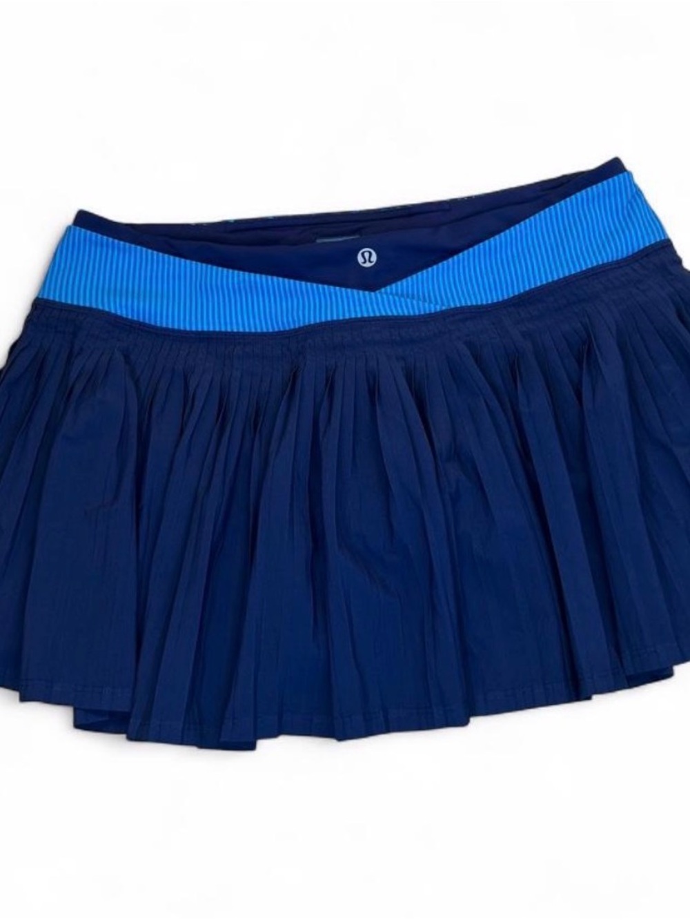 lululemon athletica Navy and Bright Blue Pleated Athletic Skirt